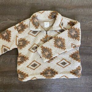 Thread & Supply Printed Sherpa Quarter-Zip Fleece